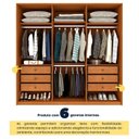 Ver imagem 7 de Guarda Roupa Casal 6 Portas 6 Gavetas 201cm Dubai Yescasa Marrom/Cinamomo