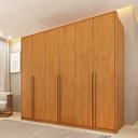 Ver imagem 1 de Guarda Roupa Casal 6 Portas 6 Gavetas 201cm Dubai Yescasa Marrom/Cinamomo