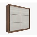 Ver imagem 1 de Guarda Roupa Cancun 2 Portas 100%MDF Castanho/Off - Ddoro