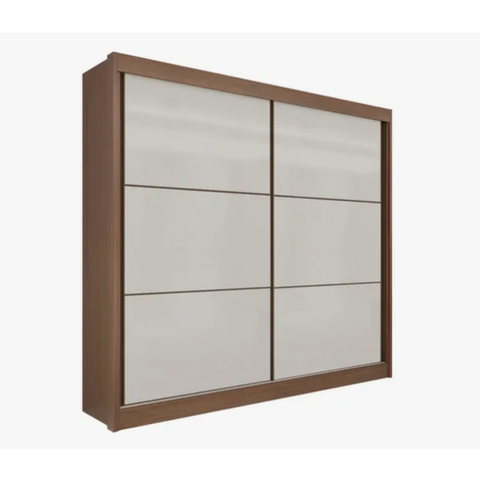 Guarda Roupa Cancun 2 Portas 100%MDF Castanho/Off - Ddoro