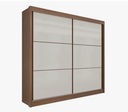 Ver imagem 1 de Guarda Roupa Cancun 2 Portas 100%MDF Castanho/Off - Ddoro