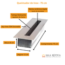 Ver imagem 2 de Queimador Lareira Ecológica a Álcool 92.8 ou Etanol - Ampato 75cm Sala Rústica