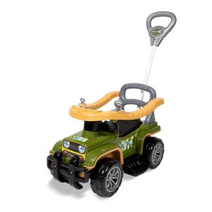 Carrinho Passeio com Empurrador Jip Jip Cor Militar