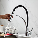 Ver imagem 7 de Torneira Jato Cozinha Gourmet Silicone Preto Monocomando Cromado