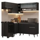 Ver imagem 2 de Armário de Cozinha Completa de Canto 325 Cm Preto Nice Madesa 04 Preto