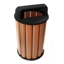 Ver imagem 4 de Kit de 4 Lixeira p/Coleta Seletiva 94L tampa Preta Madeira Plastica Ecologica