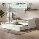 Ver imagem 4 de Bicama Duo Sofá Madeira Cama Auxiliar Solteiro:Branco