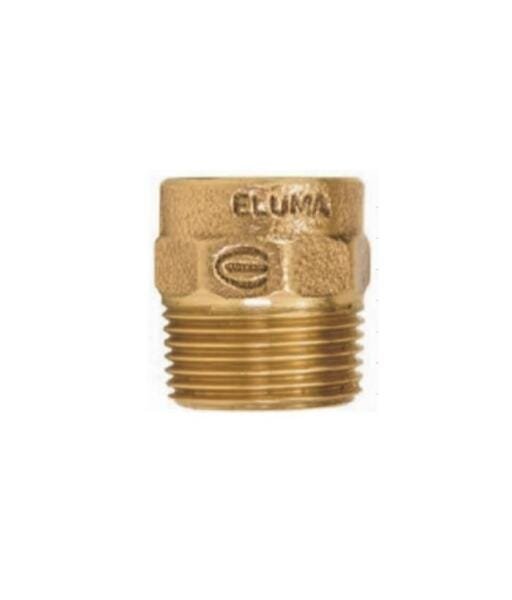 Conector Bronze Eluma 22mm X 3/4 S/r Macho Npt - 1