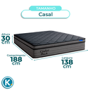 Ver imagem 2 de Cama Box Azul+colchão Casal Confort Black Espuma Ortobom