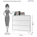 Ver imagem 3 de Cômoda 3 Gavetas Florença Albatroz Móveis