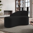 Ver imagem 3 de Namoradeira Compacta Decorativa Orgânica Auren 100cm Suede Preto - Desk Design