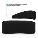 Ver imagem 5 de Namoradeira Compacta Decorativa Orgânica Auren 100cm Suede Preto - Desk Design