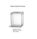 Ver imagem 2 de Pote Quadrado Cristal 15 Litros