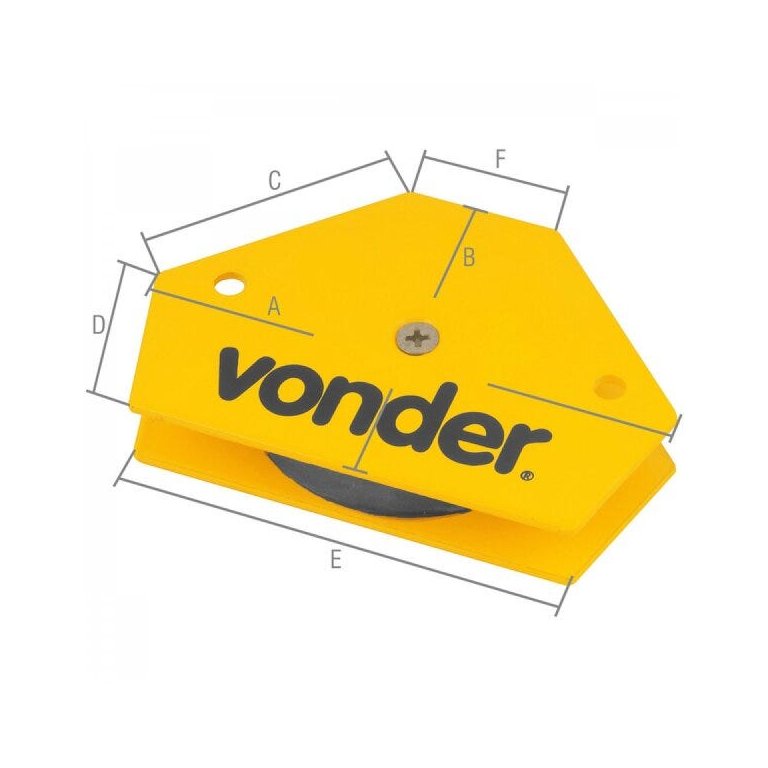 Esquadro magnético hexagonal para soldador 10 kg Vonder