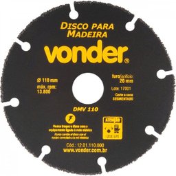 Disco de Corte para Madeira 110 Mm Dmv 110 Vonder - 1