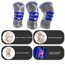 Ver imagem 3 de Joelheira Compressao Gel Silicone Ortopedica Apoio Suporte Joelho Pernas Patela Corrida Futebol