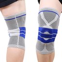 Ver imagem 4 de Joelheira Compressao Gel Silicone Ortopedica Apoio Suporte Joelho Pernas Patela Corrida Futebol
