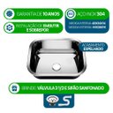 Ver imagem 3 de Cuba Pia Inox 304 Cozinha Nº0 40x34x14 As Funda
