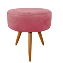 Ver imagem 1 de Puff Decorativo Banqueta Dóris Redondo Suede Rose