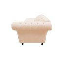 Ver imagem 5 de Recamier Decorativo Divã Styllus Lado Esquerdo Couro Bege