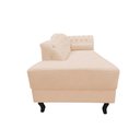 Ver imagem 4 de Recamier Decorativo Divã Styllus Lado Esquerdo Couro Bege