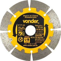 Disco Corte Diamantado Segmentado 121mm Vonder para Cpv 3150 - 1
