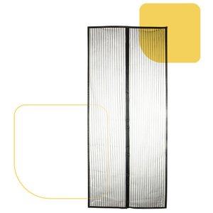 Cortina Mosquiteira Magnética Preta Vedação Total 0,90x2,10