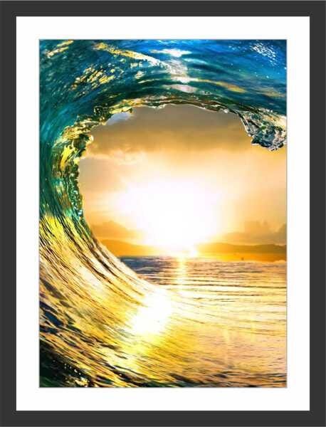 Quadro Decorativo Surf Surfista Mar Praia Esporte Radical Decorações Com Moldura - 1