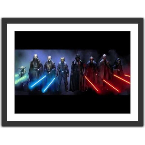 Quadro Decorativo Star Wars Filmes Cinema Salas Interiores Com Moldura