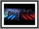 Ver imagem 1 de Quadro Decorativo Star Wars Filmes Cinema Salas Interiores Com Moldura