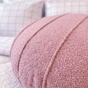 Ver mais imagens de Capa Almofada Redonda Bouclé Drapeada 40cm Decorativa, Zíper Invisível Diversas Cores Cor:Rose