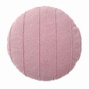 Ver imagem 2 de Capa Almofada Redonda Bouclé Drapeada 40cm Decorativa, Zíper Invisível Diversas Cores Cor:Rose