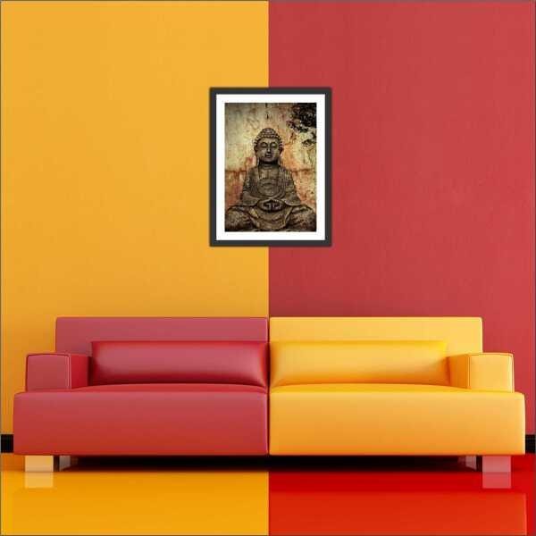 Quadro Decorativo Budismo Buda Religiosidade Chácras Decorações Interiores Com Moldura - 6
