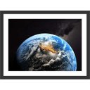 Ver imagem 1 de Quadro Decorativo Galáxia Universo Planetas Espaço Cosmos Estrelas Com Moldura
