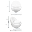 Ver imagem 4 de Poltrona Orgânica Kaira Base Fixa Bouclê Off White - Nexta Casa