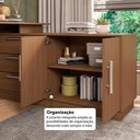 Ver imagem 6 de Escrivaninha em L com 2 Portas e 3 Gavetas Multimóveis Crrui-ESC005 Madeirado