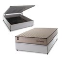 Ver imagem 1 de Conjunto Box Baú Casal San Diego Branco 138x188x74 Espuma D33