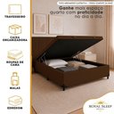 Ver imagem 2 de Cama Box com Baú Casal Royal Sleep Courino Marrom