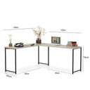 Ver imagem 3 de Mesa em L sem Prateleira Office em Mdf Estilo Industrial Klm Store