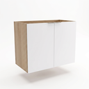 Ver imagem 3 de Gabinete de Banheiro Suspenso 2 Portas em MDF 61 x 80cm Vittare Carvalho/Branco