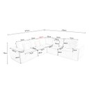 Ver imagem 5 de Kit Sofá Modular 5 Lugares Moderno Curvo Orgânico Adapt Bouclé