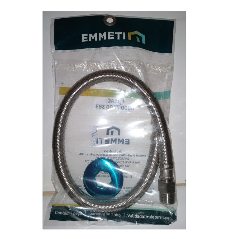 Engate Flexível P/ Aquecedor-Trama Aço Inox MXF 1/2" 60CM