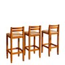 Kit 3 Banqueta Madeira Linho para Bistro ou Ilha 0,77cm - 3