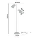 Ver imagem 4 de Coluna de Piso Abajur de Chão para Sala 158cm Metal Branca