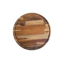 Ver imagem 3 de Tábua Churrasco Redonda Grande Madeira Teca 45 X 45 X 1,8- Natural Natural