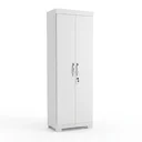 Ver imagem 2 de Armário Multiuso 2 Portas com Chave, 1 Gaveta e Pés Max Branco
