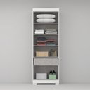 Ver imagem 6 de Armário Multiuso 2 Portas com Chave, 1 Gaveta e Pés Max Branco