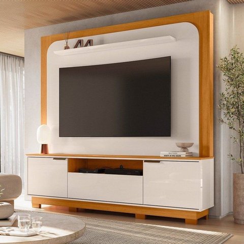 Estante para TV e Home Theater TV 75 Polegadas 200CMX196CM 2 Portas 1 Gaveta com Pés Nilo