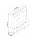 Ver imagem 4 de Estante para TV e Home Theater TV 75 Polegadas 200CMX196CM 2 Portas 1 Gaveta com Pés Nilo