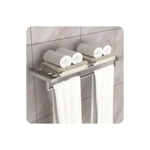 Toalheiro Hotel de Parede Porta Toalha Duplo Inox F.master